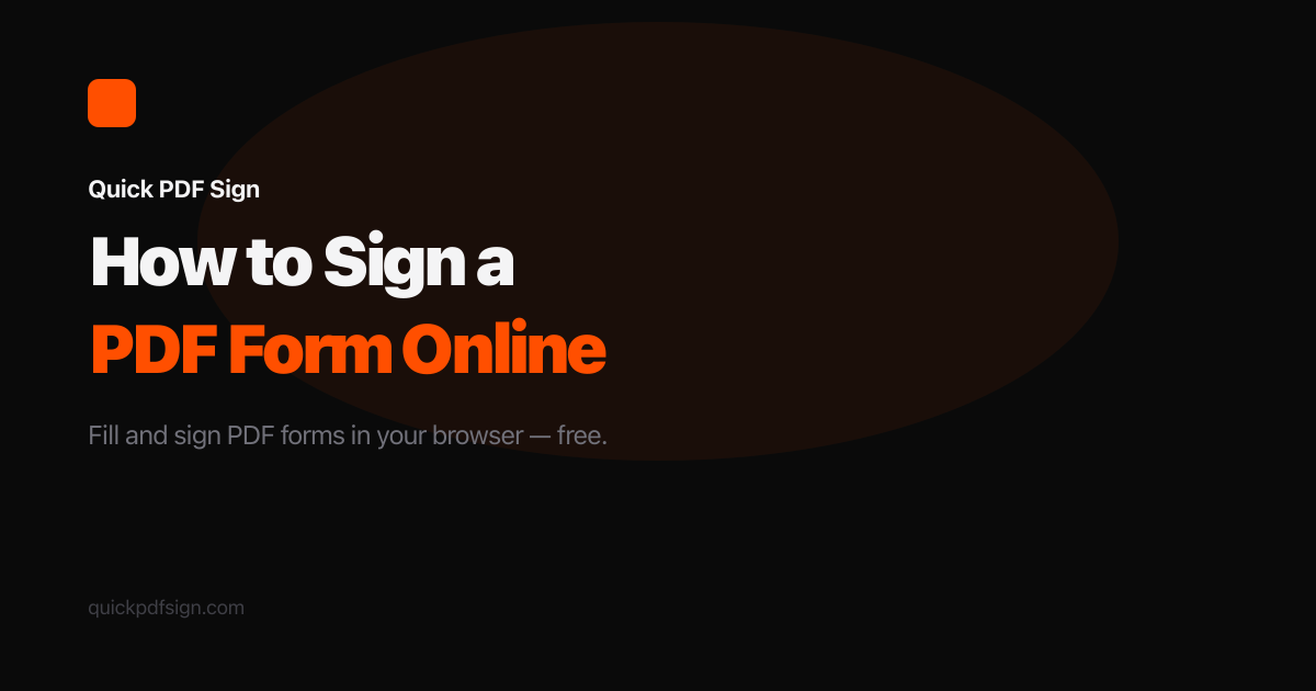 How to Sign a PDF Form Online